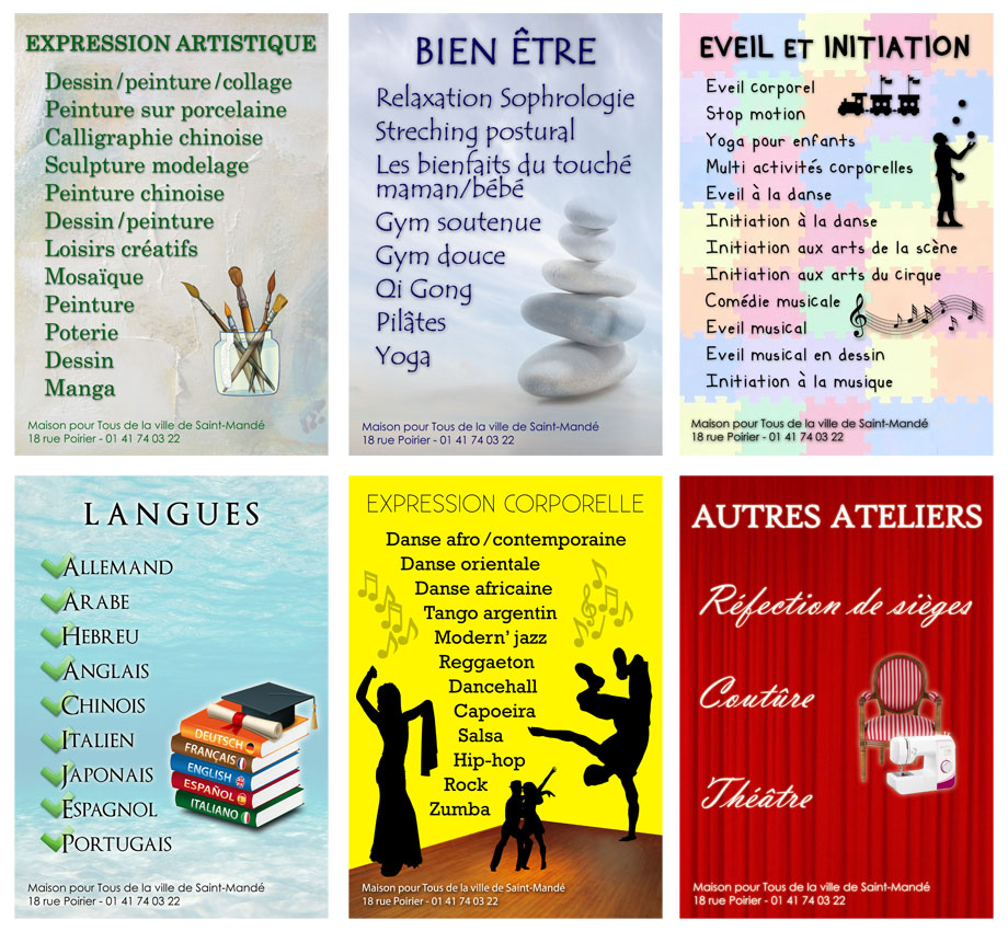 essais rapides d'affiches pour une association