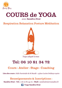 flyer pour des cours de yoga