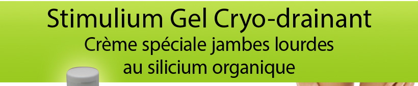 Stimulium Gel Cryo-drainant 500ml, crème spéciale jambes lourdes au silicium organique