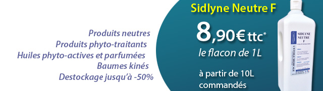 8,90€ttc* le flacon de 1L de Sidlyne Neutre F à partir de 10L commandés